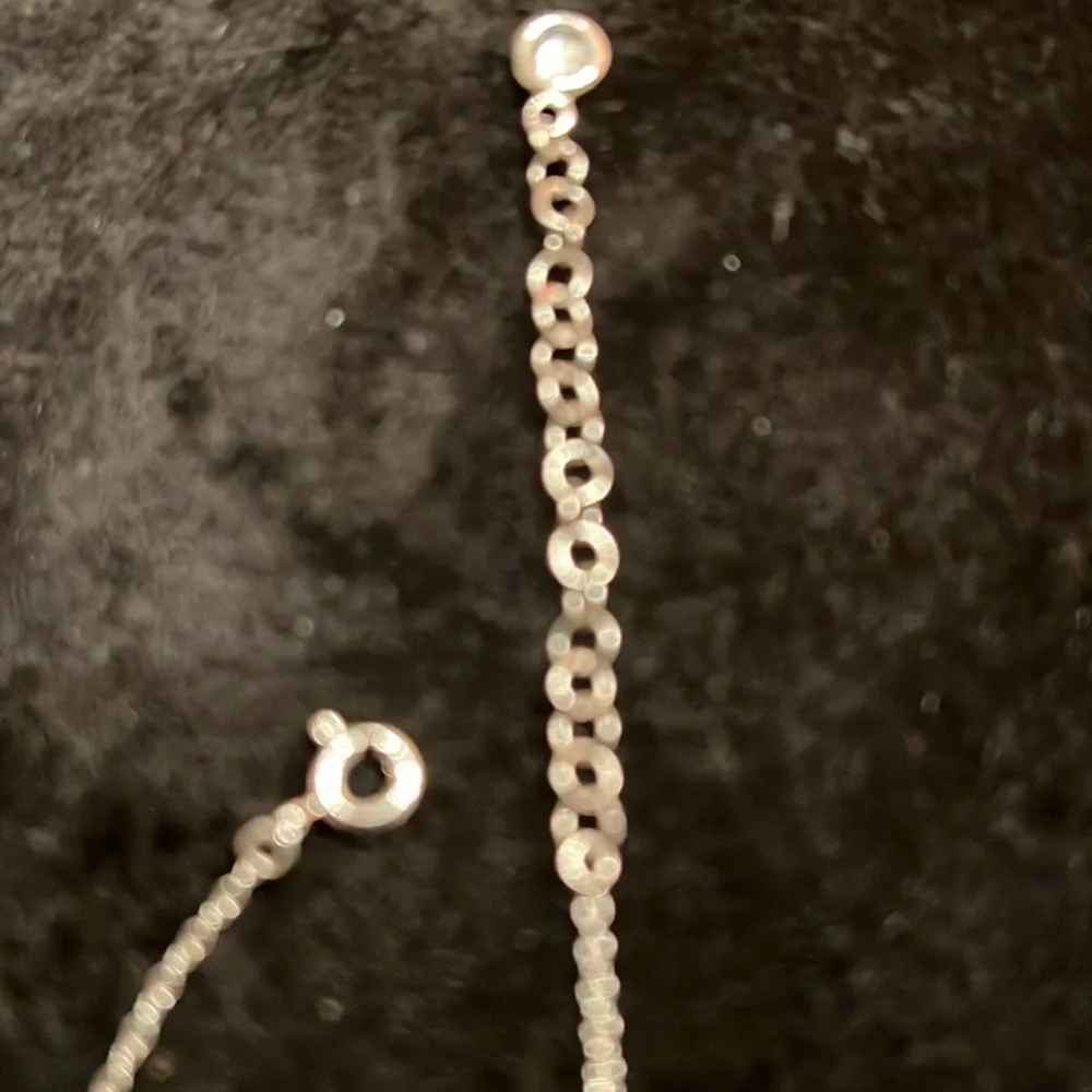 Crislu sterling silver with pink cz bezel set necklace. - Picture 3 of 8